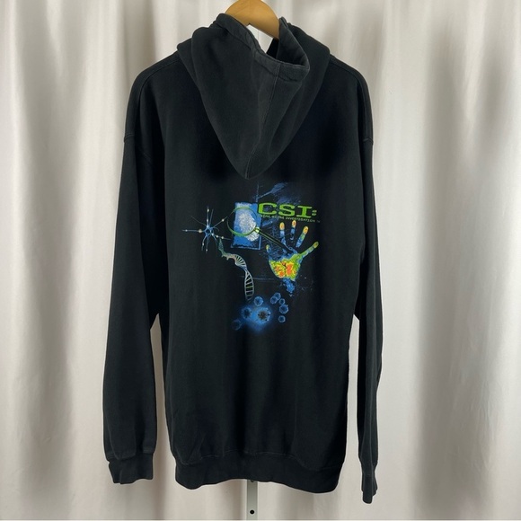 CSItem Large Graphic Hooded Hoodie Sweatshirt Crime Show TV Science Forensics - Picture 1 of 6